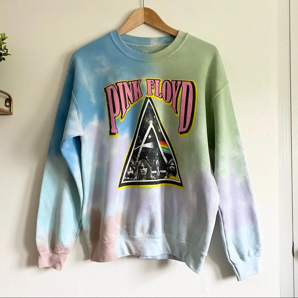 Pink Floyd Tie Dye Graphic Pullover Sweatshirt - Picture 2 of 8